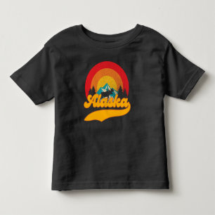 Camiseta De Bebé Retro Sunset Alaska Juneau Moose 0Montañas salvaje