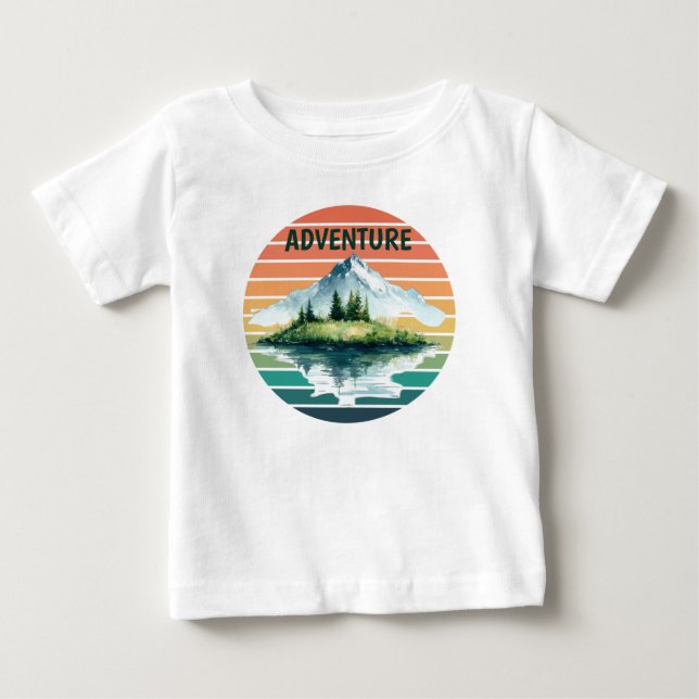 Camiseta De Bebé Retro Vintage al Aire Libre (Anverso)