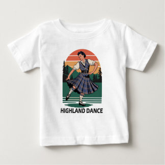Camiseta De Bebé Retro Vintage Scottish Highland Dance Design gift 