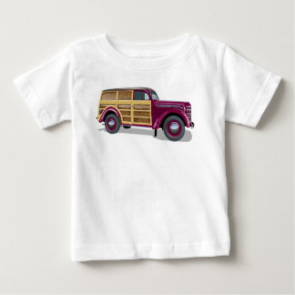 Camiseta De Bebé Retro woody wagon delivery truck