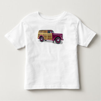 Camiseta De Bebé Retro woody wagon delivery truck