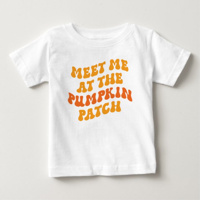 Camiseta De Bebé Reúnete conmigo en el parche de calabaza (Anverso)