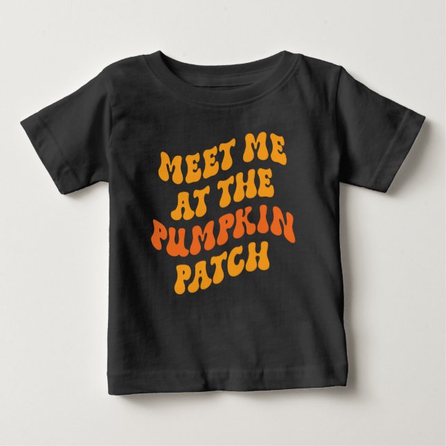 Camiseta De Bebé Reúnete conmigo en el parche de calabaza (Anverso)