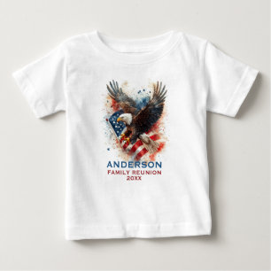 Camiseta De Bebé Reunión Familiar del Águila Patriótica