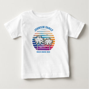 Camiseta De Bebé Reunión Familiar en la Playa Crucero Personalizado