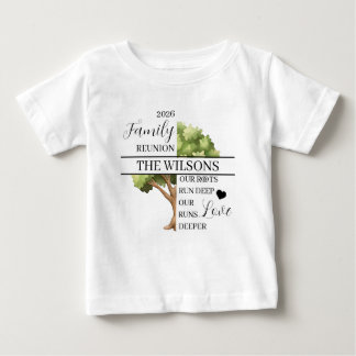 Camiseta De Bebé Reunión Familiar Raíz y Amor Profundo