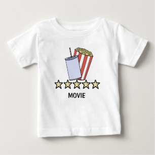 Camiseta De Bebé Revisión de película de palomitas de maíz personal