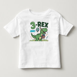 Camiseta De Bebé Rex Adorable Dinosaur 3er cumpleaños Toddler Tee