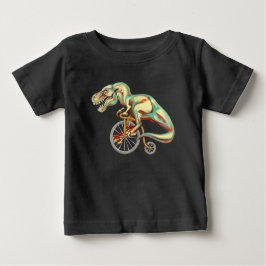 Camiseta De Bebé Rex Tyrannosaurus en bicicleta