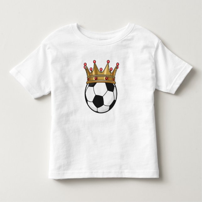Camiseta De Bebé Rey Corona del Fútbol (Anverso)