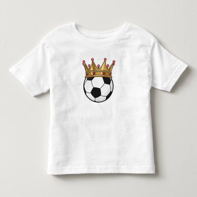 Camiseta De Bebé Rey de la Corona de Fútbol (Anverso)