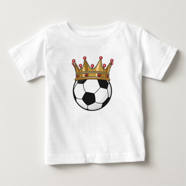 Camiseta De Bebé Rey de la Corona de Fútbol (Anverso)