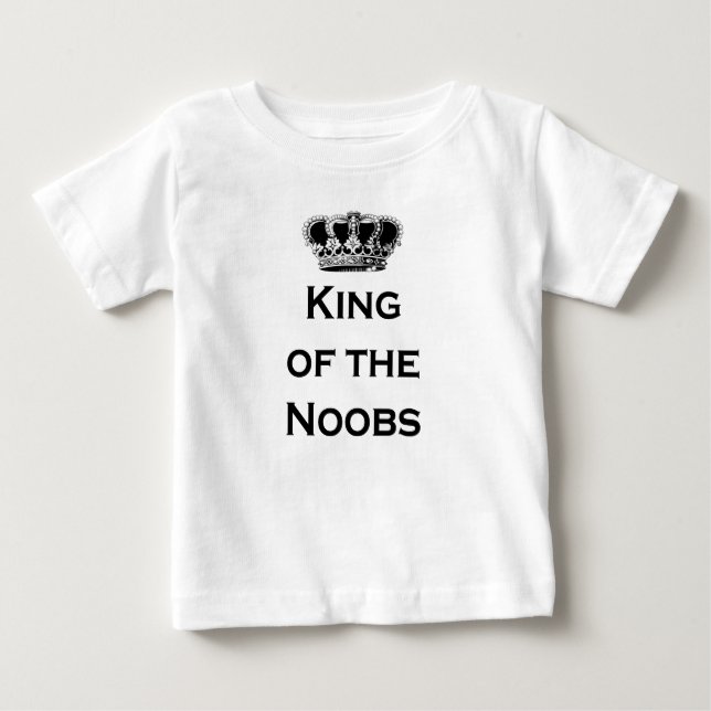 Camiseta De Bebé Rey de los noobs (Anverso)