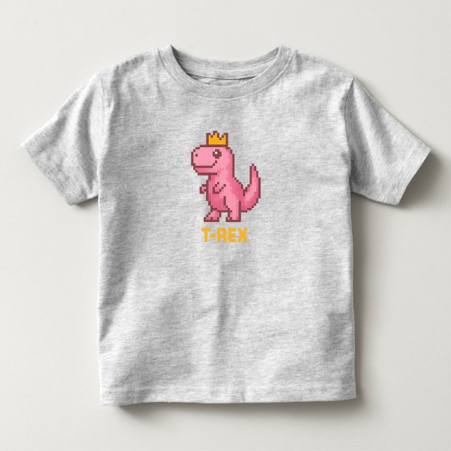 Camiseta De Bebé Rey Dinosaurio Bonito - Trex (Anverso)