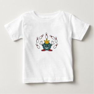 Camiseta De Bebé Rey en bolos con bolo
