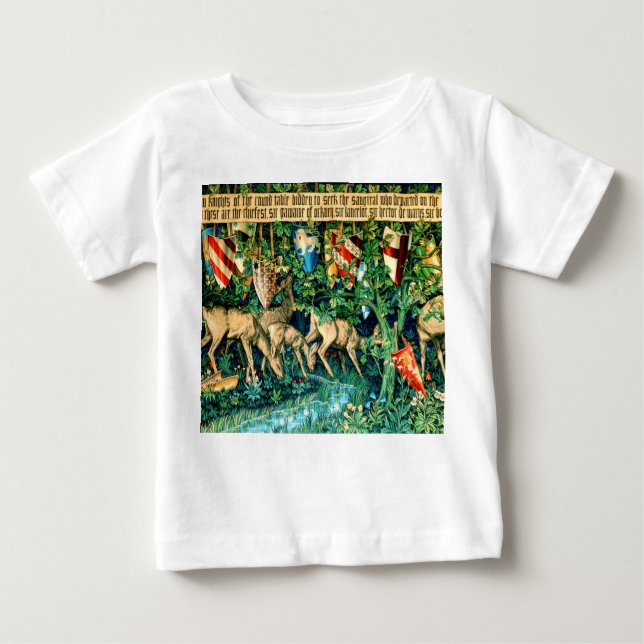 Camiseta De Bebé Rey Medieval Arthur William Morris (Anverso)