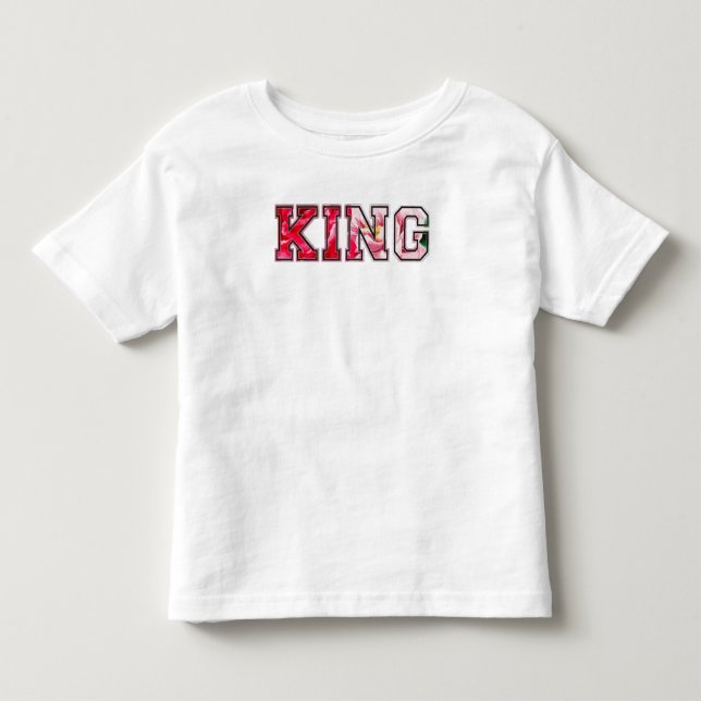 Camiseta De Bebé Rey texto graffiti estilo letra (Anverso)