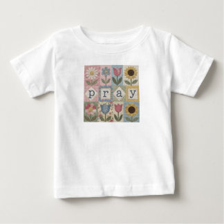 Camiseta De Bebé Rezar Fe Católica Cottagecore