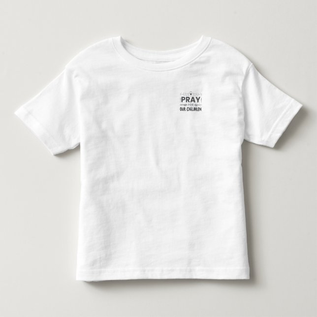 Camiseta De Bebé Rezar por nuestros hijos (Anverso)