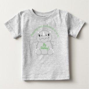 Camiseta De Bebé Rhino Baby Shower Green