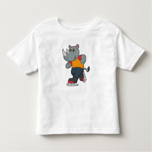 Camiseta De Bebé Rhino en patinaje sobre hielo con patines de hielo