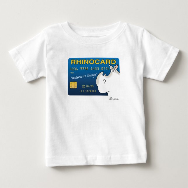 Camiseta De Bebé RHINOCARD: INSTINTO A CARGO de Sandra Boynton (Anverso)