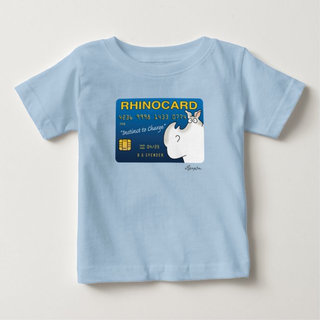 Camiseta De Bebé RHINOCARD: INSTINTO A CARGO de Sandra Boynton (Anverso)
