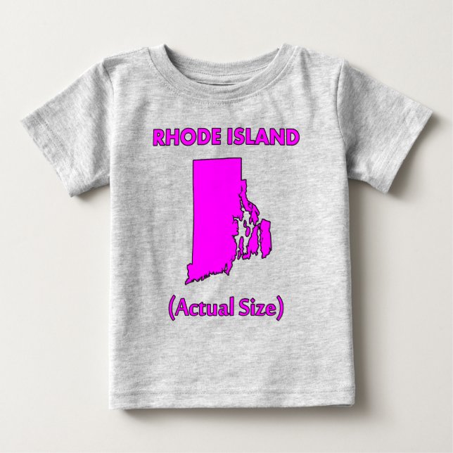 Camiseta De Bebé Rhode Island - Tamaño Real (Anverso)
