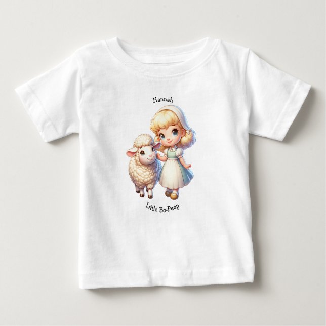 Camiseta De Bebé Rhyme de niñera de Bo-Peep y oveja (Anverso)