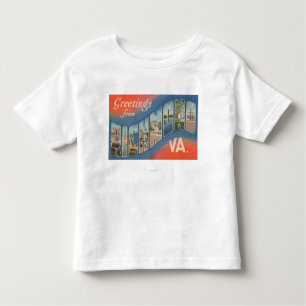 Camiseta De Bebé Richmond, Virginia - escenas grandes 4 de la letra