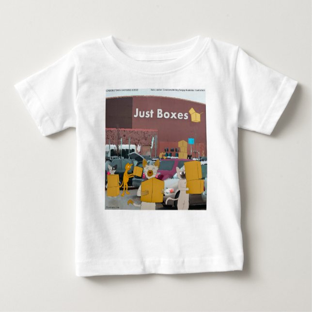 Camiseta De Bebé Rick London Big Box Stores para gatos Comic  (Anverso)
