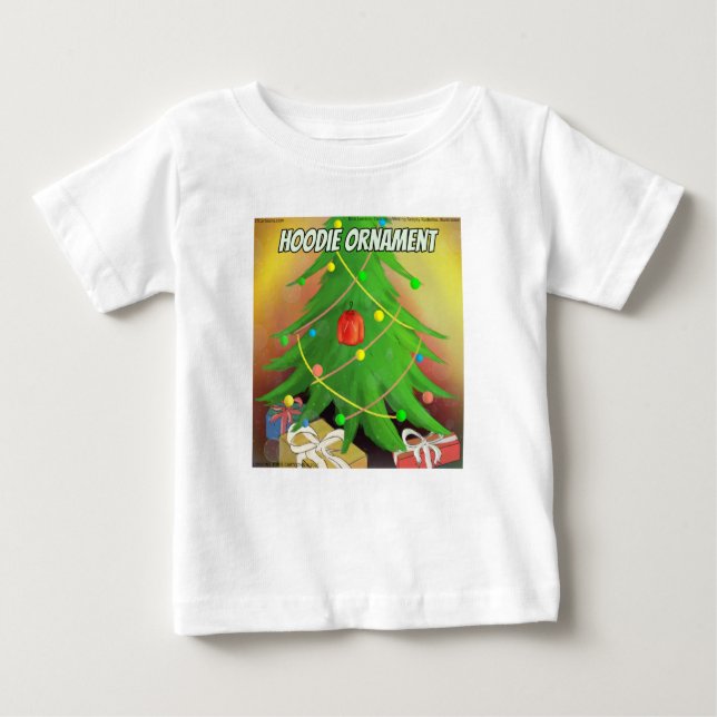 Camiseta De Bebé Rick London Funny "Hoodie Ornament" Árbol de Navid (Anverso)
