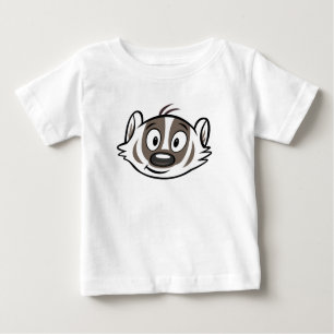 Camiseta De Bebé Ricky Raccoon Cara del distintivo del boomer