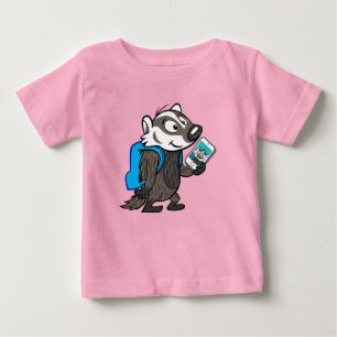 Camiseta De Bebé Ricky Raccoon   Selfie de Boomer Badger