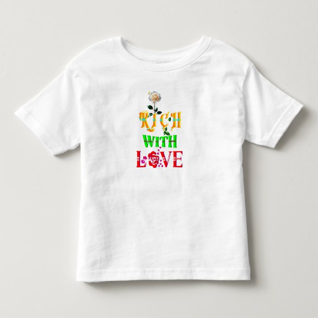 Camiseta De Bebé Rico con amor (Anverso)