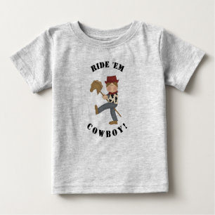 Camiseta De Bebé Ride 'Em Cowboy (pelo castaño)