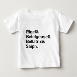 Camiseta De Bebé Rigel Betelgeuse Bellatrix Saiph | Estrellas de Or