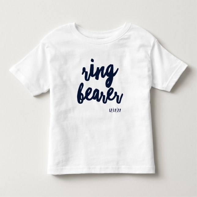 Camiseta De Bebé Ring Bearer Boda Fecha