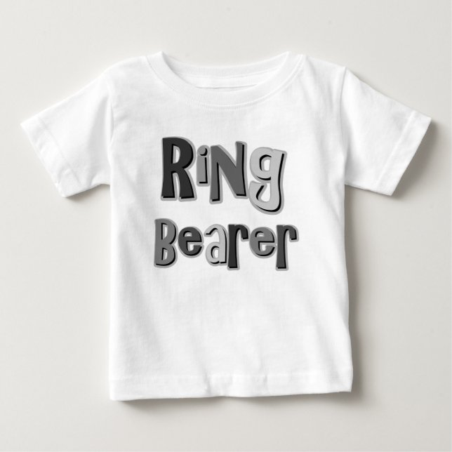 Camiseta De Bebé Ring Bearer Gray (Anverso)