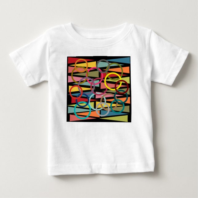 Camiseta De Bebé Rings and Triangles  (Anverso)