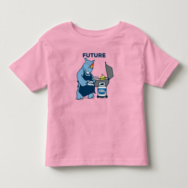 Camiseta De Bebé Rinoceronte azul "Rinoceronte futuro" (Anverso)
