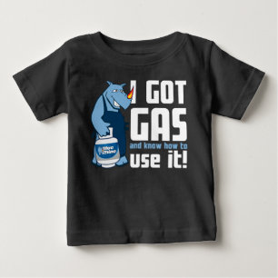 Camiseta De Bebé Rinoceronte azul "Tengo gas"