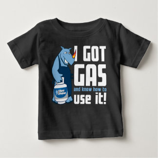 Camiseta De Bebé Rinoceronte azul "Tengo gas"