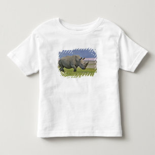 Camiseta De Bebé Rinoceronte blanco y flamencos rosas menores dista
