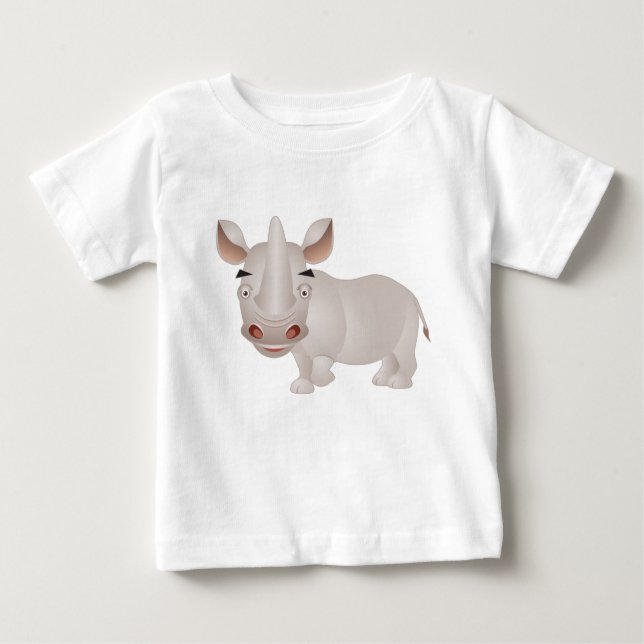 Camiseta De Bebé Rinoceronte del bebé (Anverso)