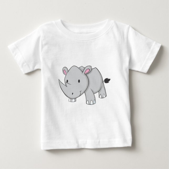 Camiseta De Bebé Rinoceronte del bebé (Anverso)