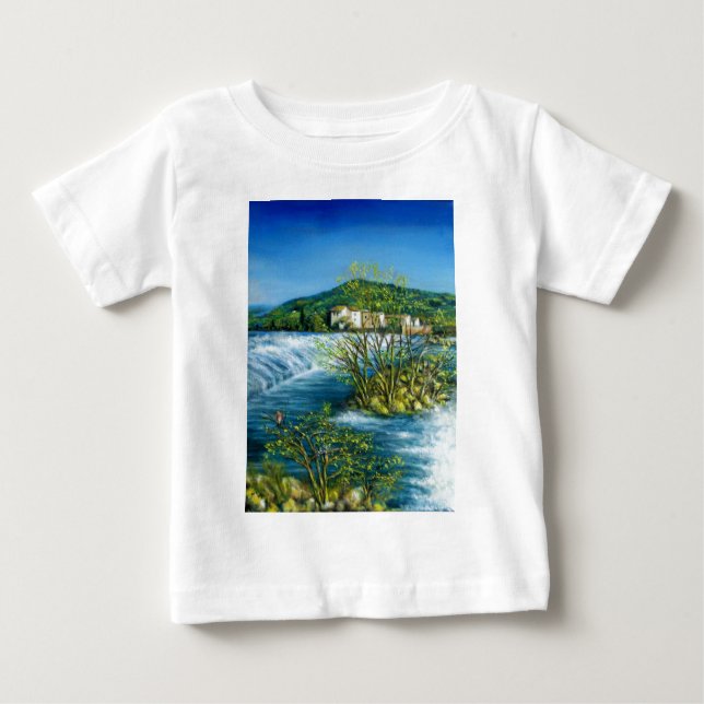 Camiseta De Bebé RÍO ARNO EN EL Paisaje Toscano ROVEZZANO Florencia (Anverso)
