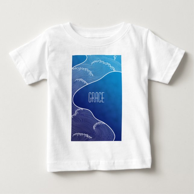 Camiseta De Bebé río azul (Anverso)