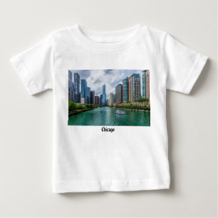 Camiseta De Bebé Río Chicago y Trump Tower Baby T-Shirt