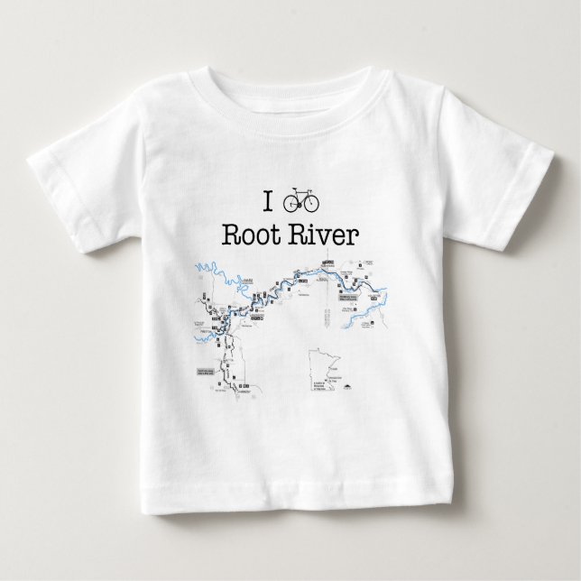 Camiseta De Bebé Río raíz de la bicicleta (Anverso)